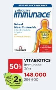 Vitabiotics Immunace 30 pcs Diskon 50%, Harga Promo Rp148.000, Harga Normal Rp296.600, 2x Point Khusus Member, Khusus Member