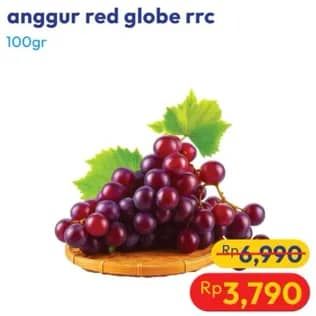 Promo Harga Anggur Red Globe RRC per 100 gr - Hypermart