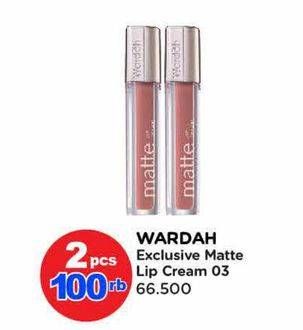 Promo Harga Wardah Exclusive Matte Lip Cream 03 See You Latte 4 gr - Watsons