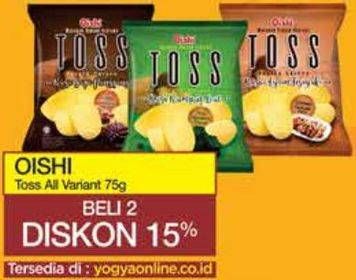 Promo Harga OISHI Toss Potato Crips All Variants 75 gr - Yogya