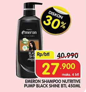 Promo Harga Emeron Shampoo Black Shine 450 ml - Superindo