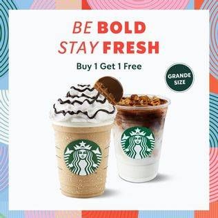 Promo Harga Buy 1 Get 1 Free  - Starbucks