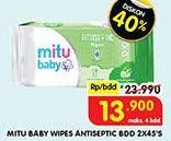 Promo Harga MITU Baby Wipes Antiseptic 50 sheet - Superindo
