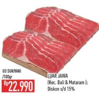 Promo Harga Sapi Sukiyaki per 100 gr - Hypermart
