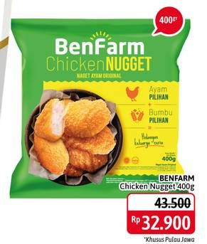 Promo Harga BENFARM Chicken Nugget 400 gr - Alfamidi