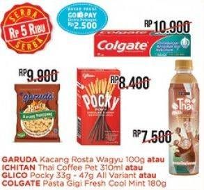 Promo Harga Garuda Kacang Rosta Wagyu/ Ichitan Thai Coffee/ Glico Pocky/ Colgate Pasta Gigi Fresh Cool Mint  - Alfamart