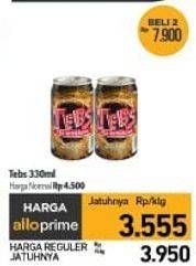 Promo Harga Tebs Tea With Soda 330 ml - Carrefour