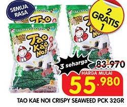Promo Harga Tao Kae Noi Crispy Seaweed All Variants 32 gr - Superindo