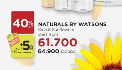 Promo Harga Naturals By Watsons Cica & Sunflower Hydrating Gel Cream  - Watsons