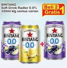 Promo Harga BINTANG Zero All Variants 330 ml - Indomaret