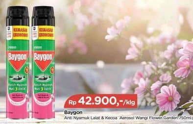 Promo Harga Baygon Insektisida Spray Flower Garden 600 ml - TIP TOP