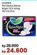 Promo Harga Laurier Relax Night 35cm 18 pcs - Indomaret