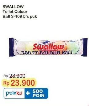 Promo Harga Swallow Naphthalene Toilet Colour Ball S-109 5 pcs - Indomaret
