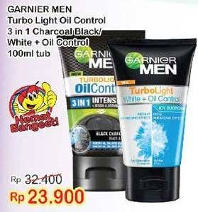 Promo Harga GARNIER MEN Turbo Light Oil Control Facial Foam Charcoal 100 ml - Indomaret