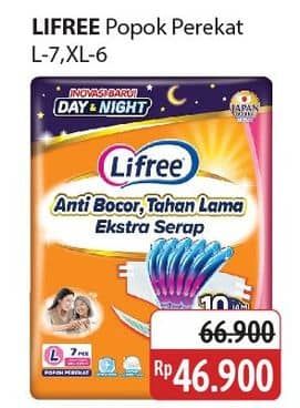 Promo Harga Lifree Popok Perekat Menyerap dan Kering L7, XL6 6 pcs - Alfamidi