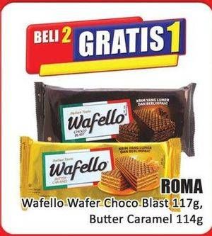 Promo Harga Roma Wafello Choco Blast, Butter Caramel 114 gr - Hari Hari