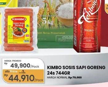 Promo Harga Kimbo Sosis Sapi Goreng 744 gr - Carrefour