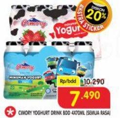 Promo Harga CIMORY Yogurt Drink All Variants per 4 botol 70 ml - Superindo