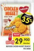 Promo Harga Belfoods Nugget Chicken Nugget Crunchy 500 gr - Superindo