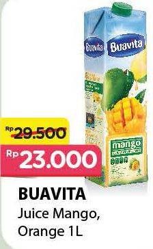 Promo Harga BUAVITA Fresh Juice Mango, Orange 1000 ml - Alfamart