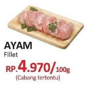 Promo Harga Ayam Fillet per 100 gr - Yogya