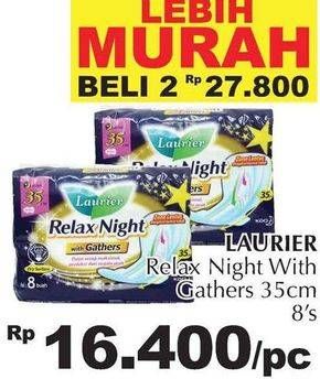 Promo Harga Laurier Relax Night Gathers 35cm 8 pcs - Giant