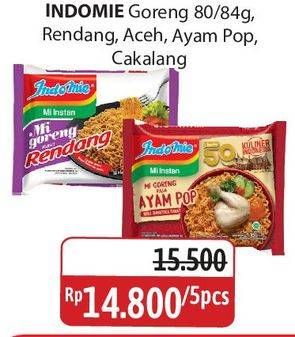 Promo Harga Indomie Mi Goreng Ayam Pop, Cakalang, Rendang, Spesial 82 gr - Alfamidi