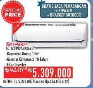 Promo Harga SHARP AH-X6VEY - AC 1/2PK  - Hypermart