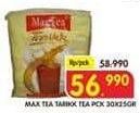 Promo Harga Max Tea Minuman Teh Bubuk per 30 sachet 25 gr - Superindo