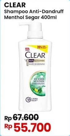 Promo Harga Clear Shampoo Ice Cool Menthol 430 ml - Indomaret