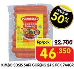 Promo Harga Kimbo Sosis Sapi Goreng 24 pcs - Superindo