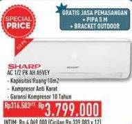 Promo Harga SHARP AH-A5VEY | AC 1/2PK  - Hypermart