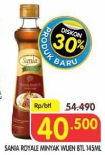 Promo Harga Sania Royale Minyak Wijen 145 ml - Superindo