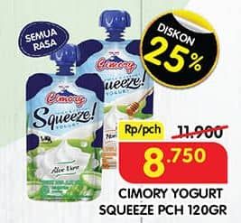 Promo Harga Cimory Squeeze Yogurt All Variants 120 gr - Superindo