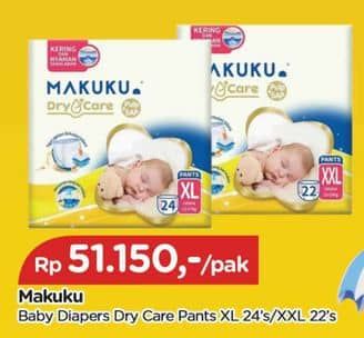 Promo Harga Makuku Dry & Care Celana XXL22, XL24 22 pcs - TIP TOP