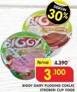 Promo Harga BIGGY Dairy Pudding Coklat, Strawberry 110 gr - Superindo