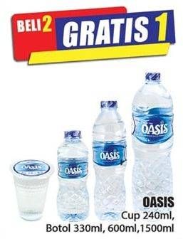 Promo Harga Beli 2 Gratis 1 Oasis Air Mineral Cup 240ml, Botol 330ml, 600ml, 1500ml  - Hari Hari
