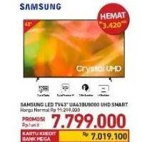 Promo Harga SAMSUNG UA43BU8000 Crystal UHD 4K Smart TV  - Carrefour