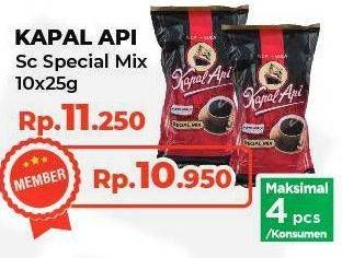 Promo Harga Kapal Api Kopi Bubuk Special Mix per 10 sachet 25 gr - Yogya