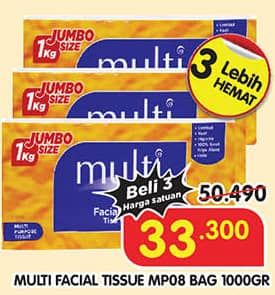 Promo Harga Multi Facial Tissue 1000 gr - Superindo