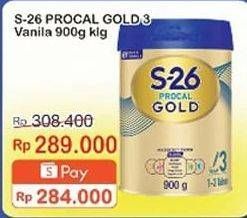 Promo Harga S26 Procal Gold Susu Pertumbuhan Vanilla 900 gr - Indomaret