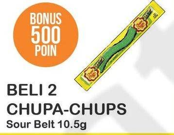 Promo Harga CHUPA CHUPS Sour Belt per 2 pouch 10 gr - Alfamart