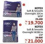 Promo Harga Kotex Soft & Smooth Overnight Wing 28cm 14 pcs - Alfamidi