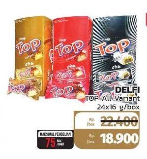 Promo Harga DELFI TOP Chocolate All Variants 24 pcs - Lotte Grosir