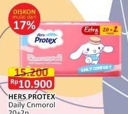 Promo Harga Hers Protex Daily Comfort Wing 23, 5cm 22 pcs - Alfamart