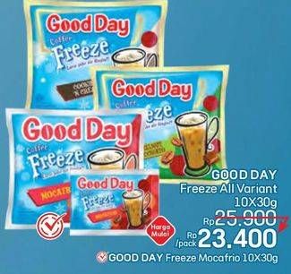 Promo Harga Good Day Coffee Freeze All Variants per 10 sachet 30 gr - LotteMart