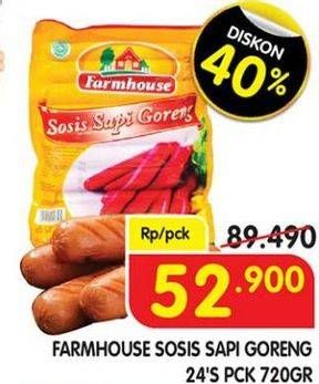 Promo Harga FARMHOUSE Sosis Sapi Goreng per 24 pcs 720 gr - Superindo