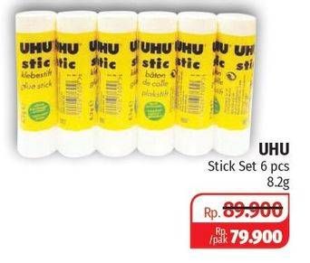 Promo Harga UHU Glue Stick per 6 pcs 8 gr - Lotte Grosir