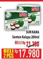 Promo Harga Sun Kara Santan Kelapa 200 ml - Hypermart