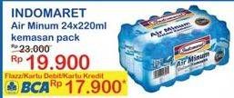 Promo Harga INDOMARET Air Mineral per 24 botol 220 ml - Indomaret